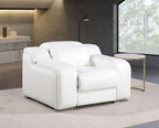 41" Black Italian Leather Wall Hugger Recliner With USB