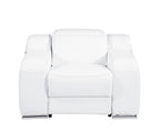 41" Black Italian Leather Wall Hugger Recliner With USB