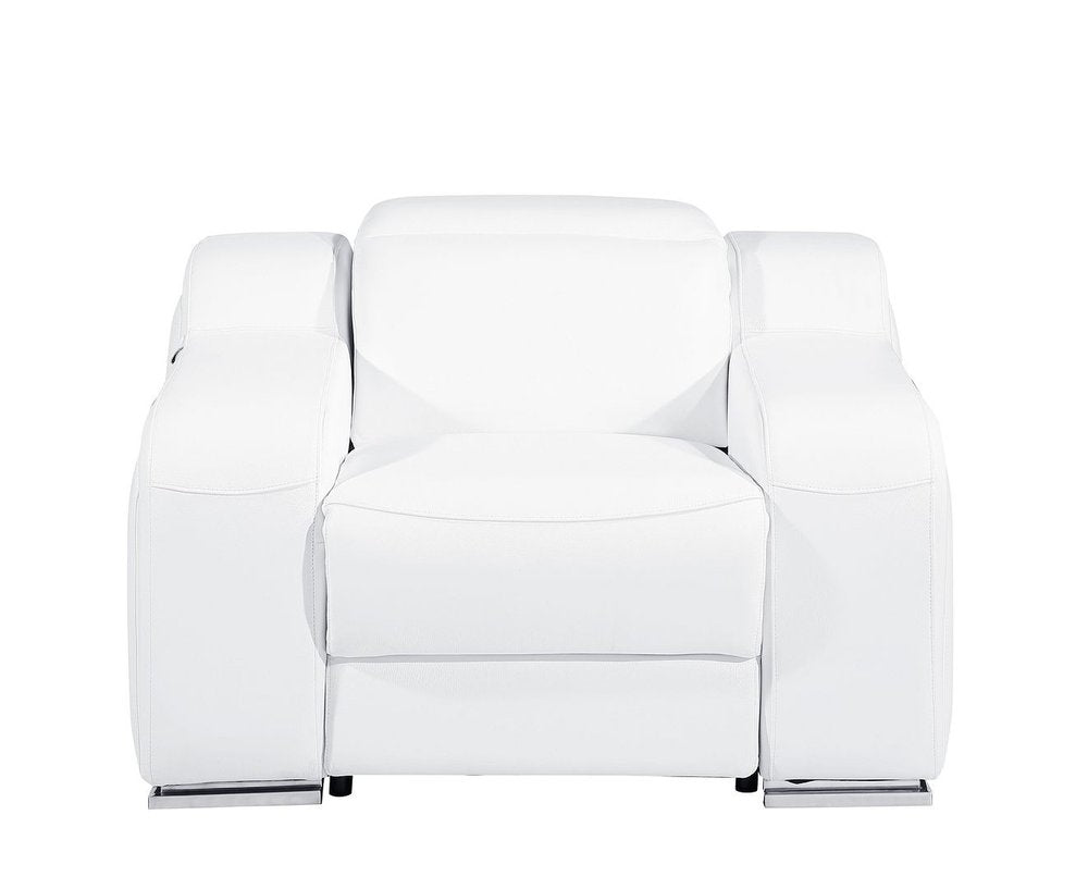 41" Black Italian Leather Wall Hugger Recliner With USB