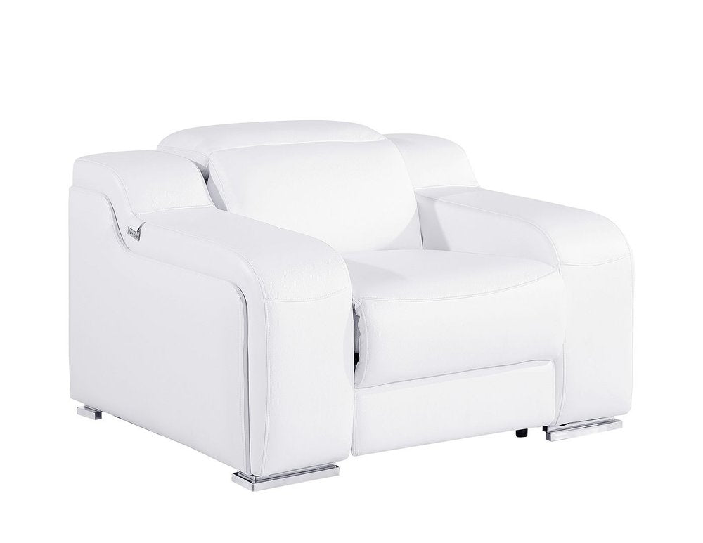 41" Black Italian Leather Wall Hugger Recliner With USB