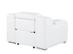 41" Black Italian Leather Wall Hugger Recliner With USB