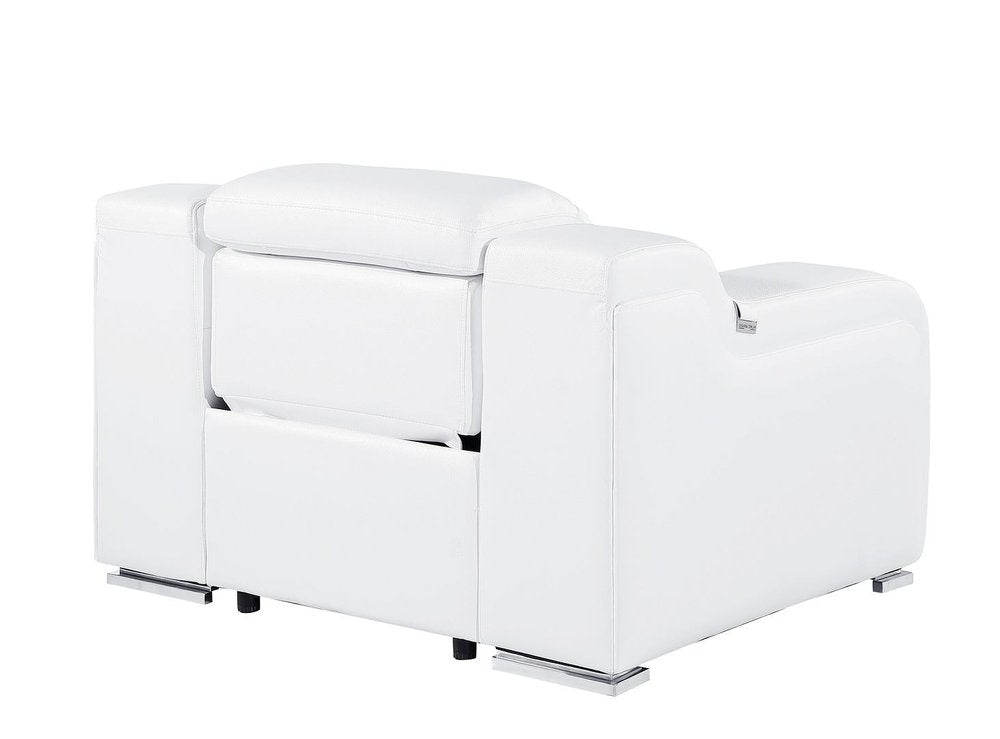 41" Black Italian Leather Wall Hugger Recliner With USB