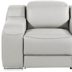 41" Black Italian Leather Wall Hugger Recliner With USB
