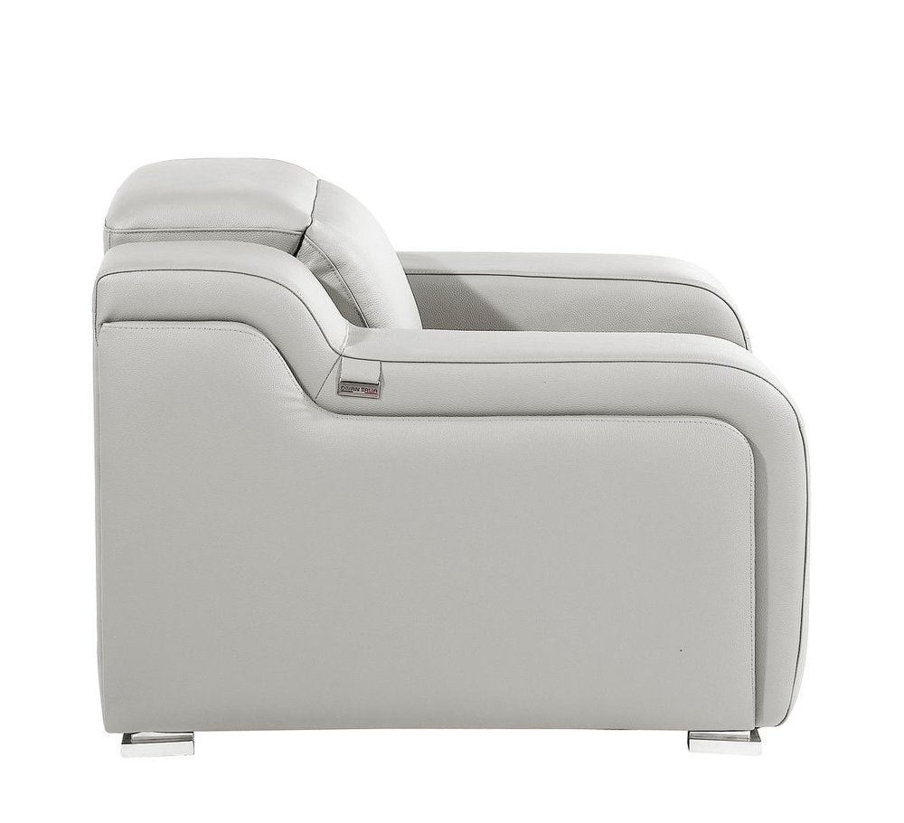 41" Black Italian Leather Wall Hugger Recliner With USB