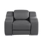 41" Black Italian Leather Wall Hugger Recliner With USB