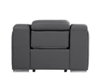 41" Black Italian Leather Wall Hugger Recliner With USB
