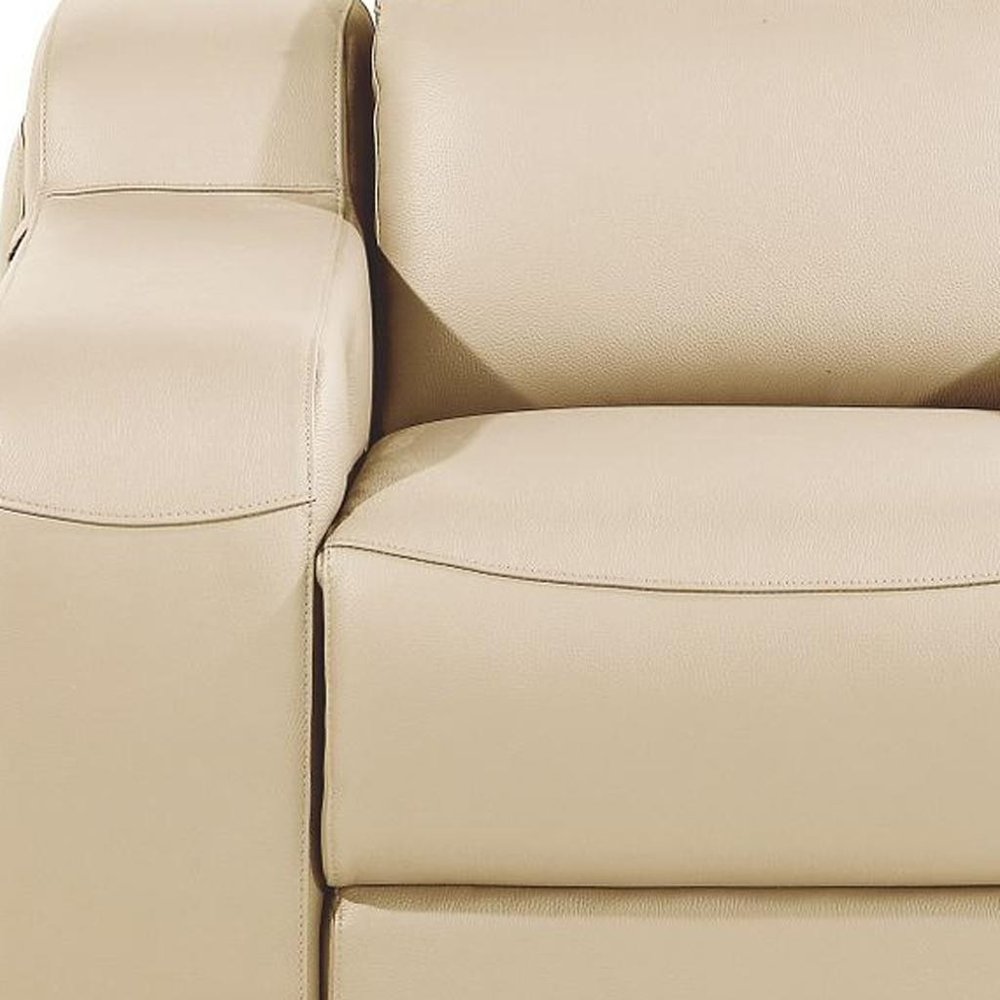 41" Black Italian Leather Wall Hugger Recliner With USB