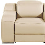 41" Black Italian Leather Wall Hugger Recliner With USB