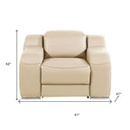 41" Black Italian Leather Wall Hugger Recliner With USB