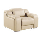 41" Black Italian Leather Wall Hugger Recliner With USB
