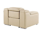 41" Black Italian Leather Wall Hugger Recliner With USB