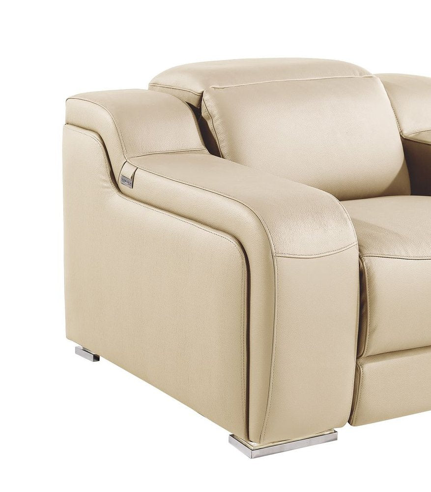 41" Black Italian Leather Wall Hugger Recliner With USB