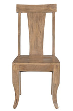 Seven Piece Brown Solid Wood Dining Set with Six Chairs