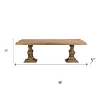 11 Piece Brown Solid Wood Dining Set with 10