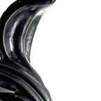 Set of Six Black Steel Feather Wall Hooks