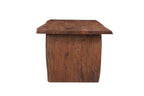Seven Piece Brown Solid Wood Dining Set with Six Chairs