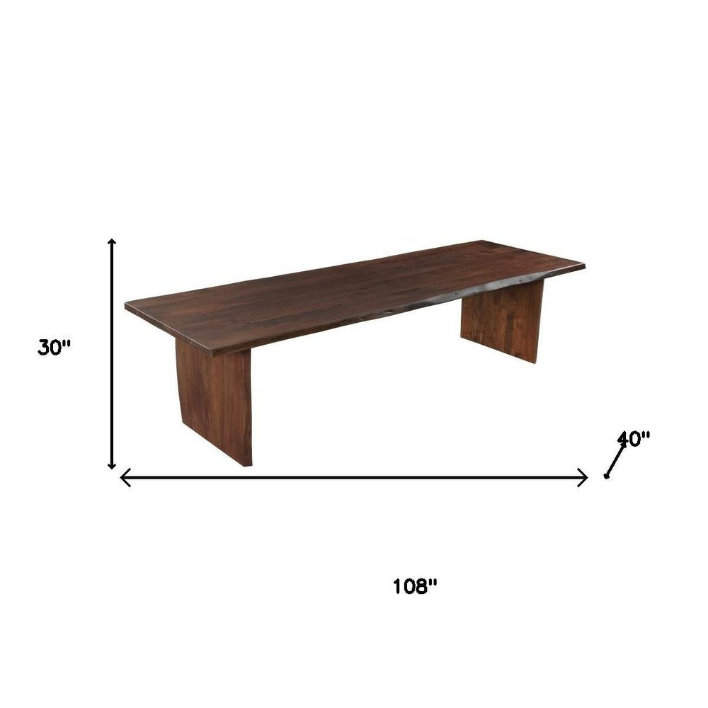 13 Piece Brown Solid Wood Dining Set with 12