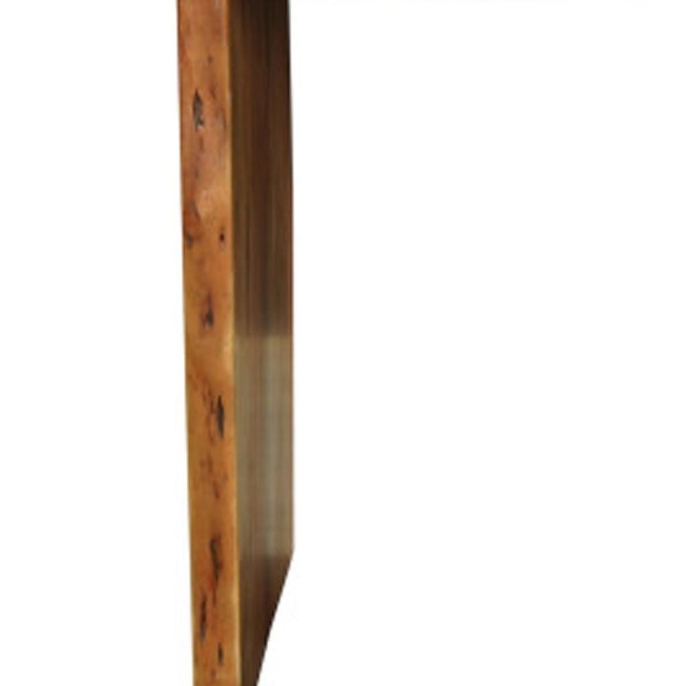 72" Natural Solid Wood Live Edge Sled Base Dining Table
