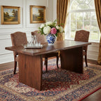 72" Natural Solid Wood Live Edge Sled Base Dining Table