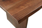 72" Natural Solid Wood Live Edge Sled Base Dining Table