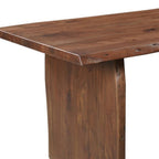 72" Natural Solid Wood Live Edge Sled Base Dining Table