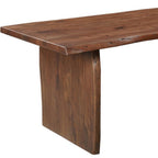 72" Natural Solid Wood Live Edge Sled Base Dining Table