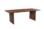 84" Brown Solid Wood Live Edge Sled Base Dining Table