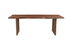 84" Brown Solid Wood Live Edge Sled Base Dining Table