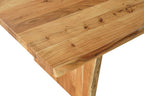 108" Natural Solid Wood Live Edge Sled Base Dining Table