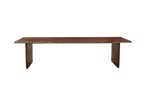 108" Natural Solid Wood Live Edge Sled Base Dining Table