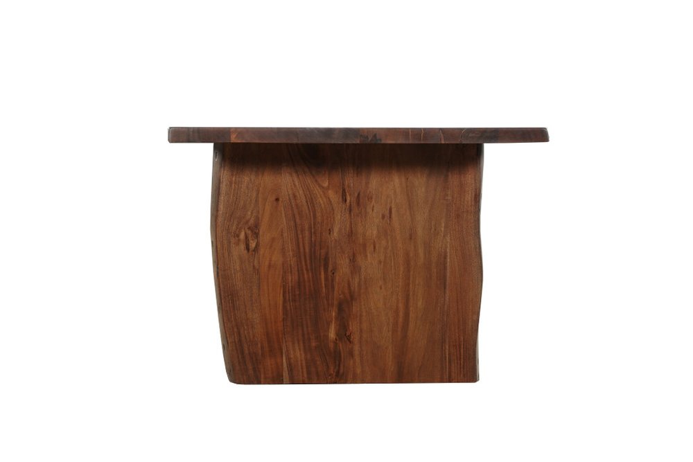 108" Natural Solid Wood Live Edge Sled Base Dining Table