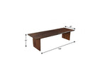 108" Natural Solid Wood Live Edge Sled Base Dining Table
