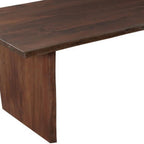 108" Natural Solid Wood Live Edge Sled Base Dining Table