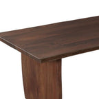 108" Natural Solid Wood Live Edge Sled Base Dining Table