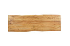 120" Brown Solid Wood Live Edge Sled Base Dining Table