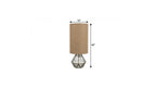 40" Silver Geometric Table Lamp With Cylinder Shade