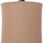40" Silver Geometric Table Lamp With Cylinder Shade
