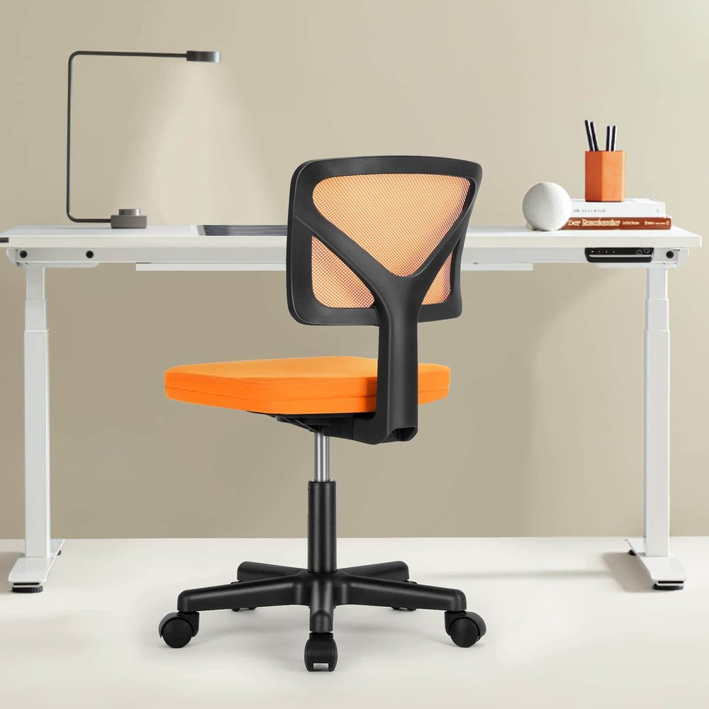 Black And Blue And Black Swivel Rolling Office Chair