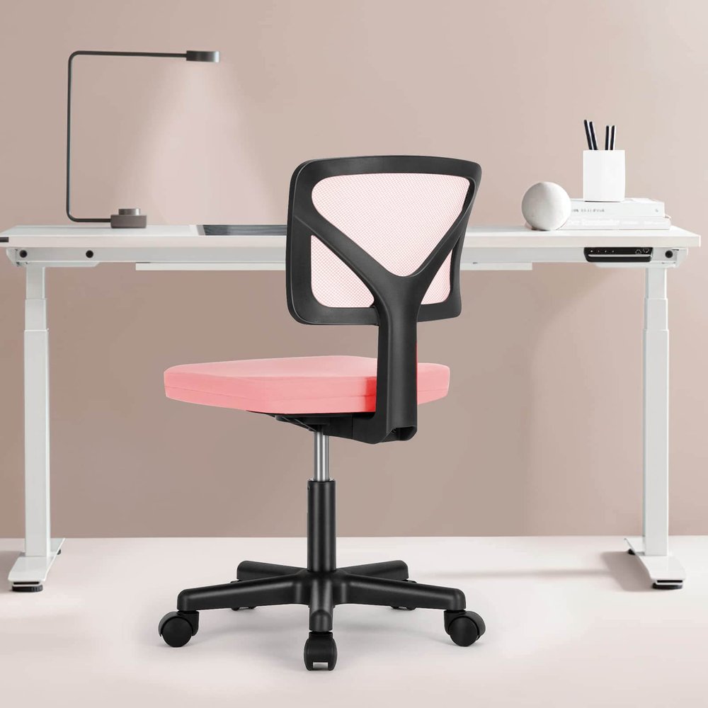 Black And Blue And Black Swivel Rolling Office Chair