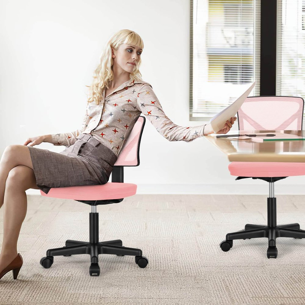 Black And Blue And Black Swivel Rolling Office Chair