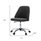 Pink and Silver Adjustable Height Swivel Rolling Office Chair