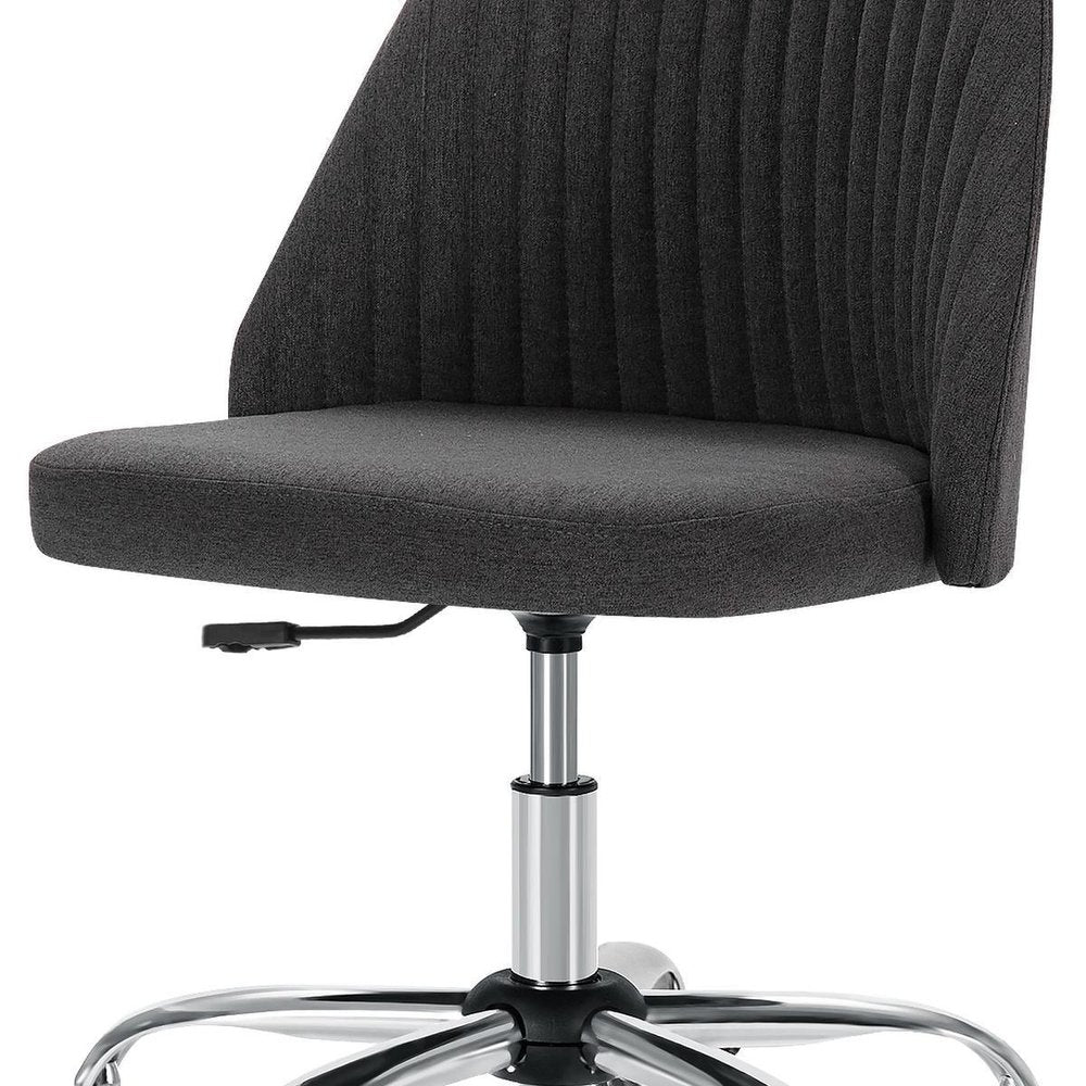 Pink and Silver Adjustable Height Swivel Rolling Office Chair