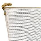 Set of Two White Metal Basket