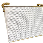 Set of Two White Metal Basket