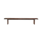 60" Brown Solid Wood Solid Wood Live Edge Dining Bench