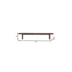 60" Brown Solid Wood Solid Wood Live Edge Dining Bench