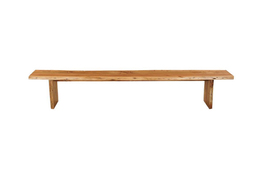 105" Natural Solid Wood Live Edge Dining Bench