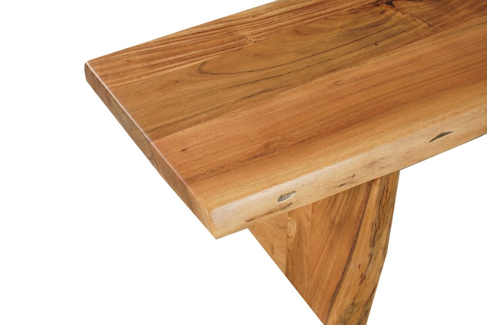 105" Natural Solid Wood Live Edge Dining Bench