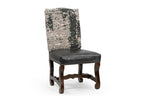 Seven Piece Brown Solid Wood Dining Set with Six Chairs