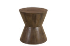 Set of Three Brown Solid Wood Round Solid Furniture Set